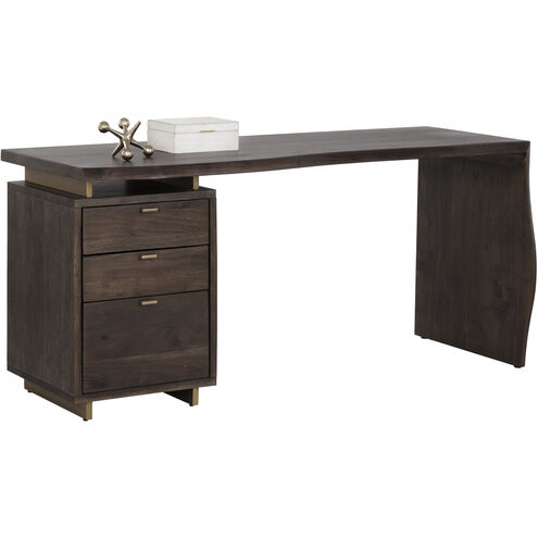 Lewis 66.25 X 24 inch Dark Brown Desk
